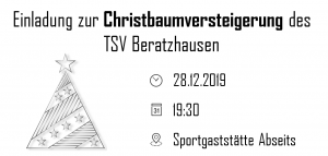 Christbaumversteigerung 2019 @ Sportheim TSV Beratzhausen