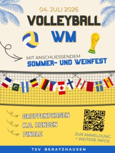Beachvolleyballturnier mit Weinfest